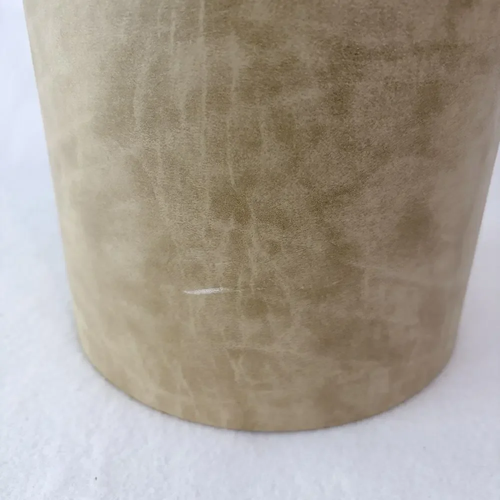 Shelton Designs Ice Bucket Tall Handle Tan MCM Quiet Luxury 70s Beach Bar USA